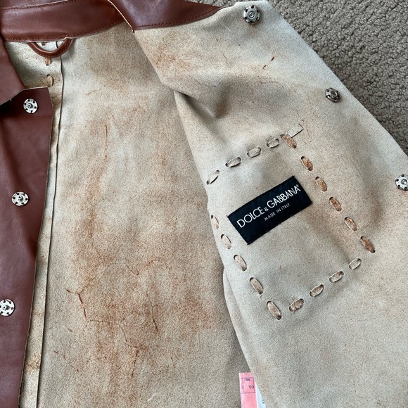 Vintage Dolce & Gabbana leather shirt jacket - Picture 6 of 6